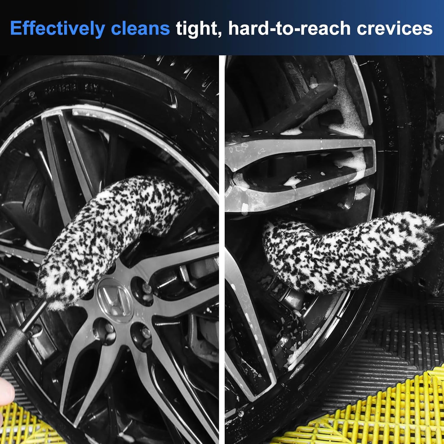 Car wheel and tyre brush set — view 7