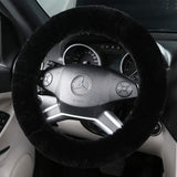 Fluffy sheepskin steering wheel cover — view 2