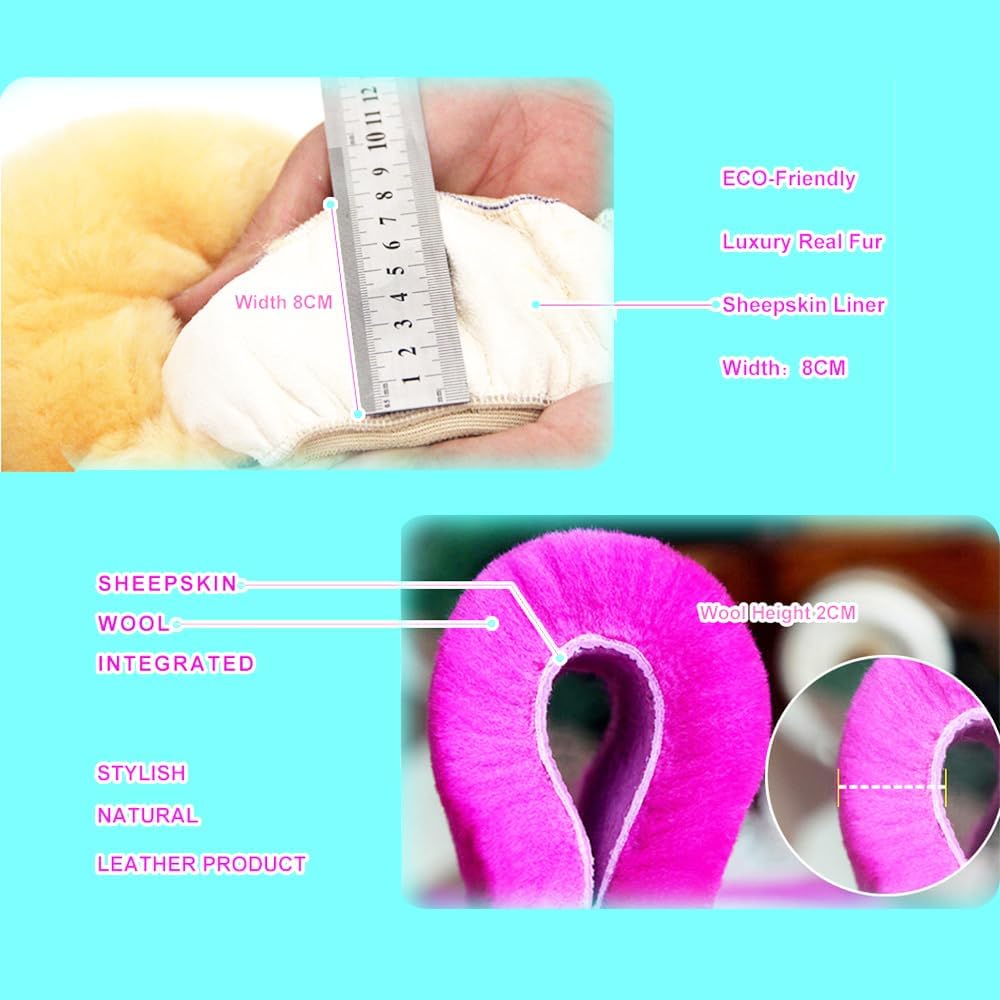 Fluffy sheepskin steering wheel cover — view 6