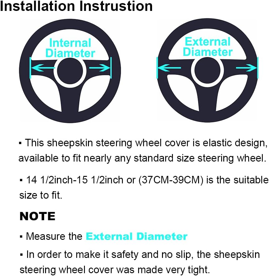 Fluffy sheepskin steering wheel cover — view 8