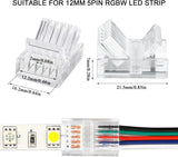 5-pin LED strip connectors 20 piece — view 4