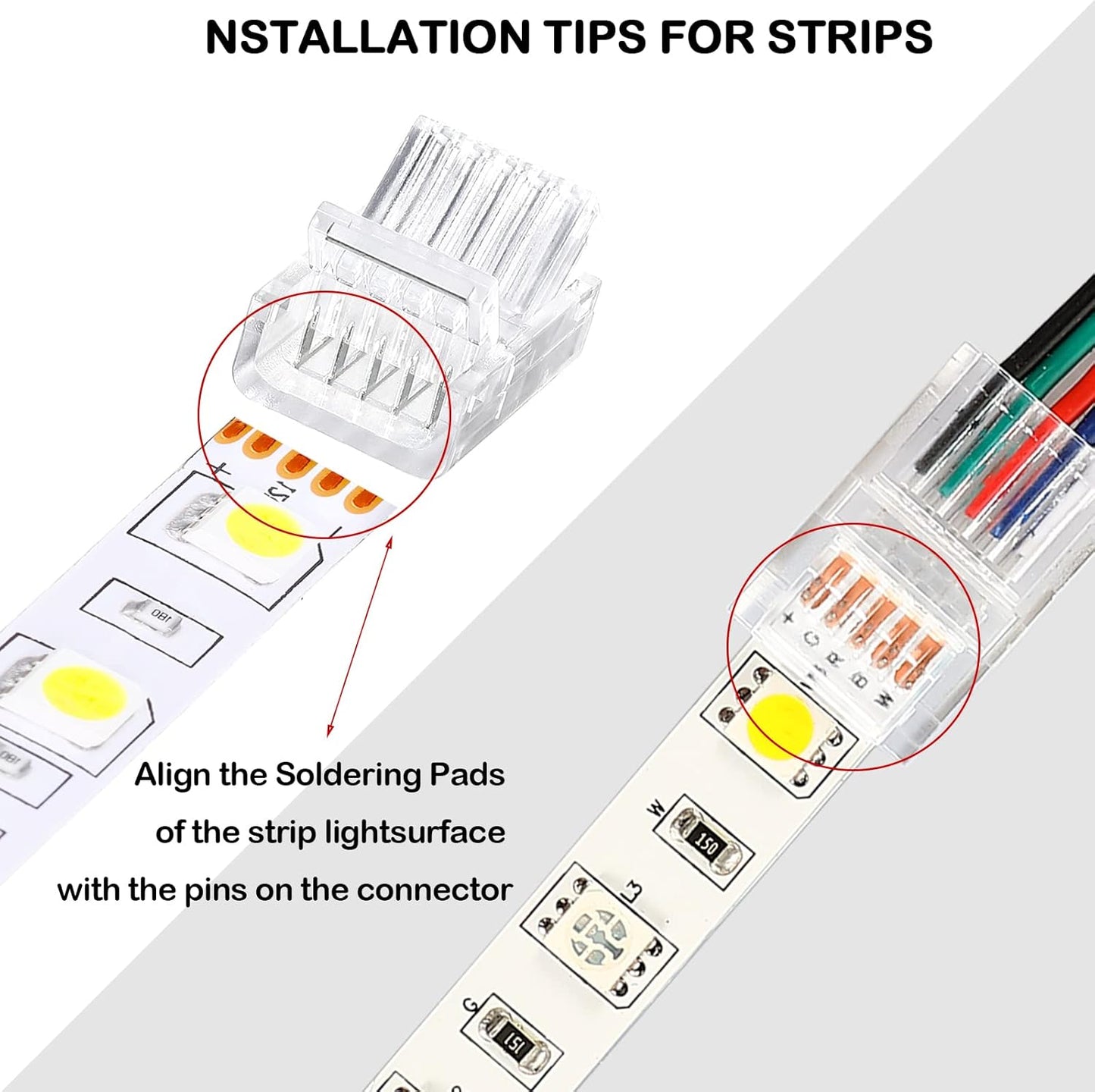 5-pin LED strip connectors 20 piece — view 6