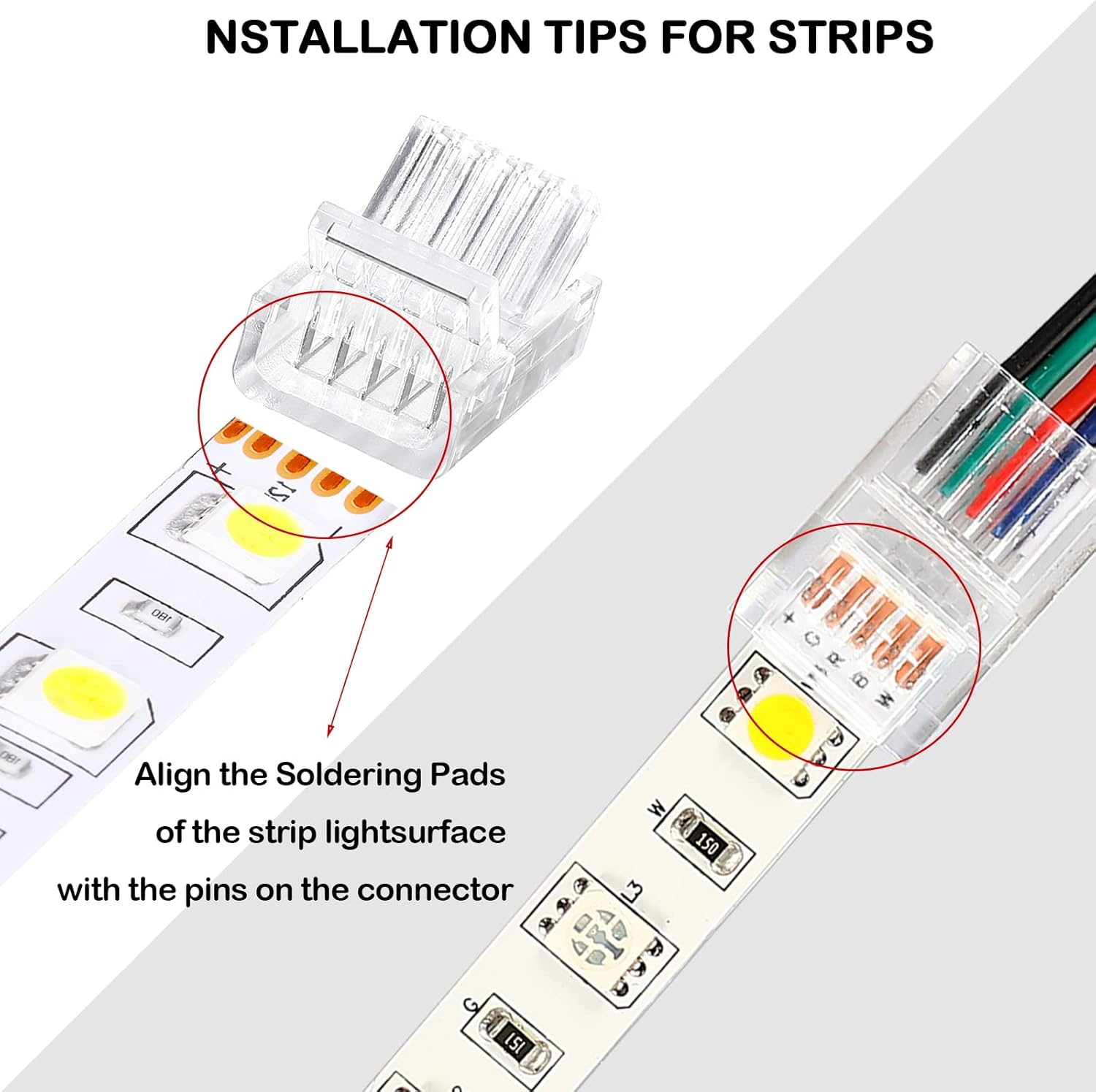 5-pin LED strip connectors 20 piece — view 6