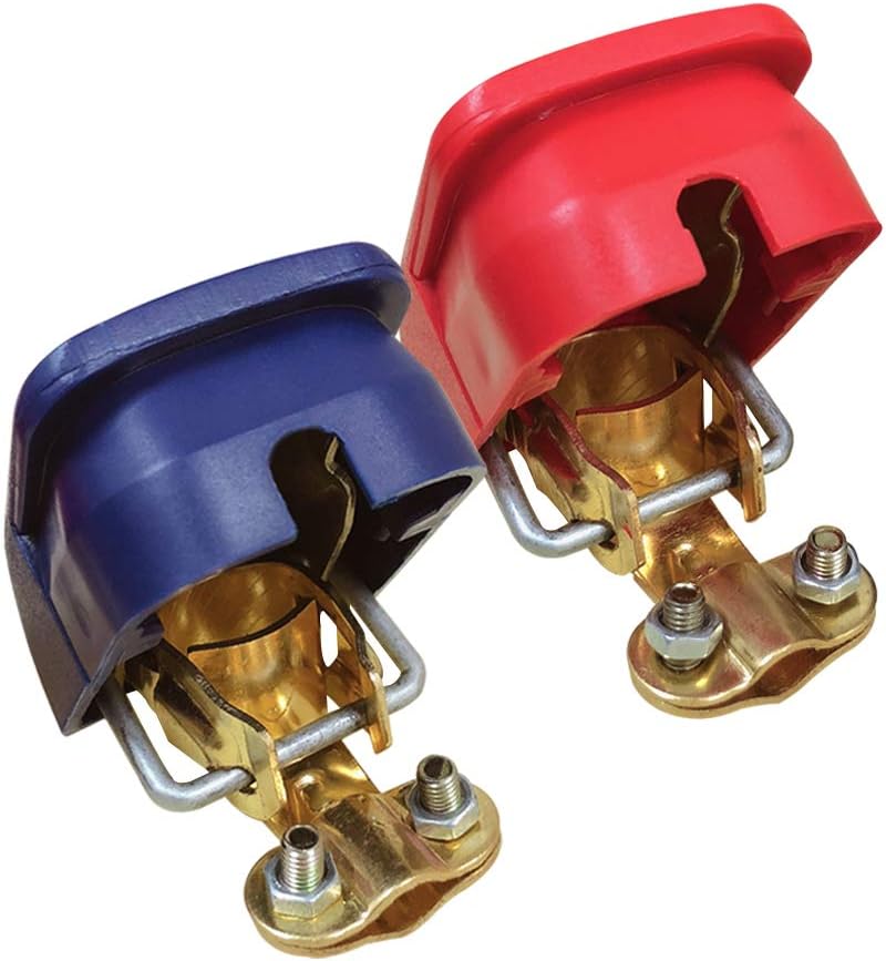 Quick release brass battery clamps — view 2