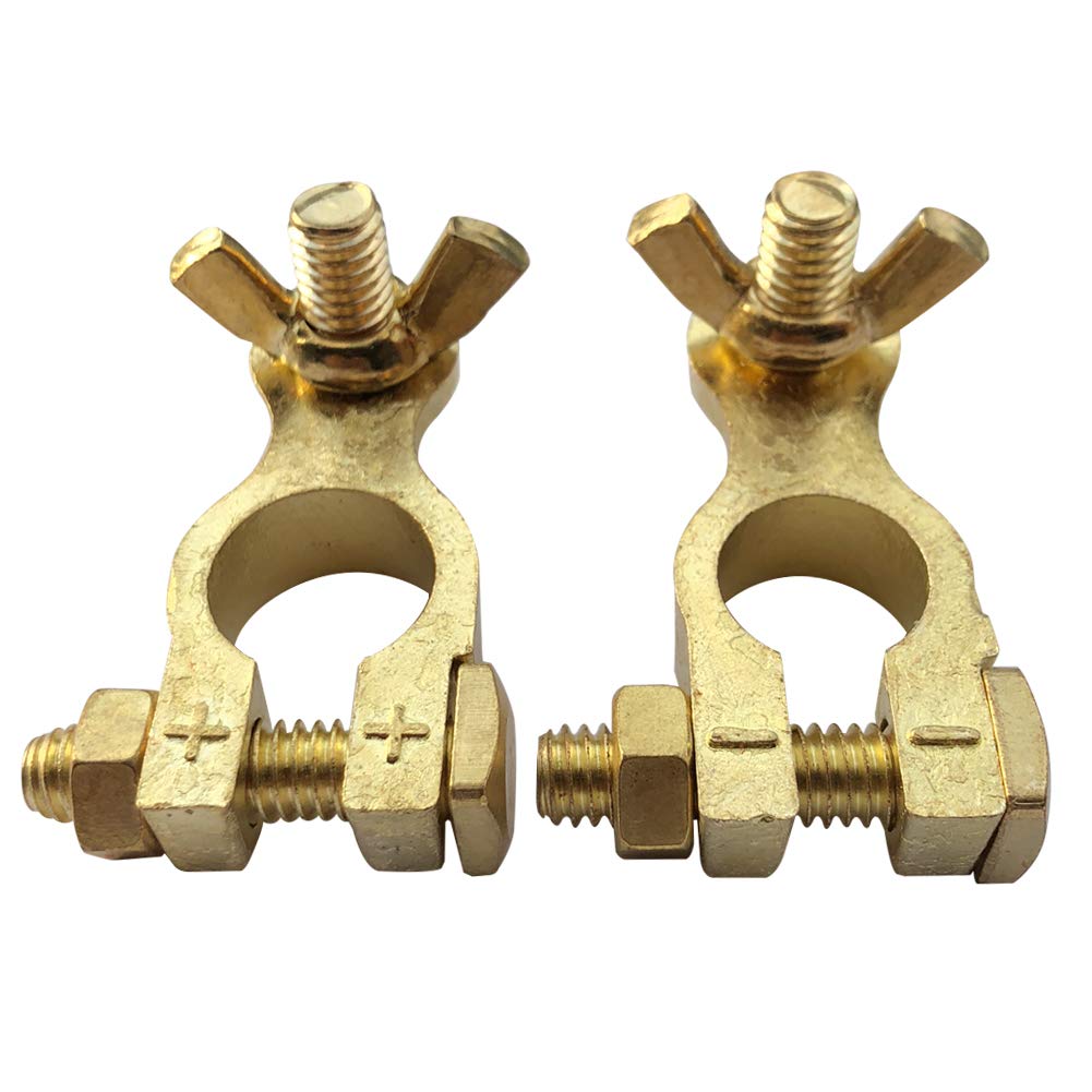 Brass top post battery terminal — view 2