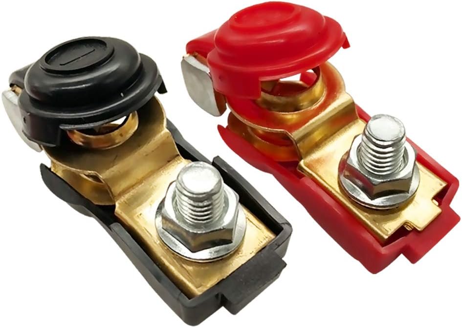 Brass battery terminal clamps — view 2