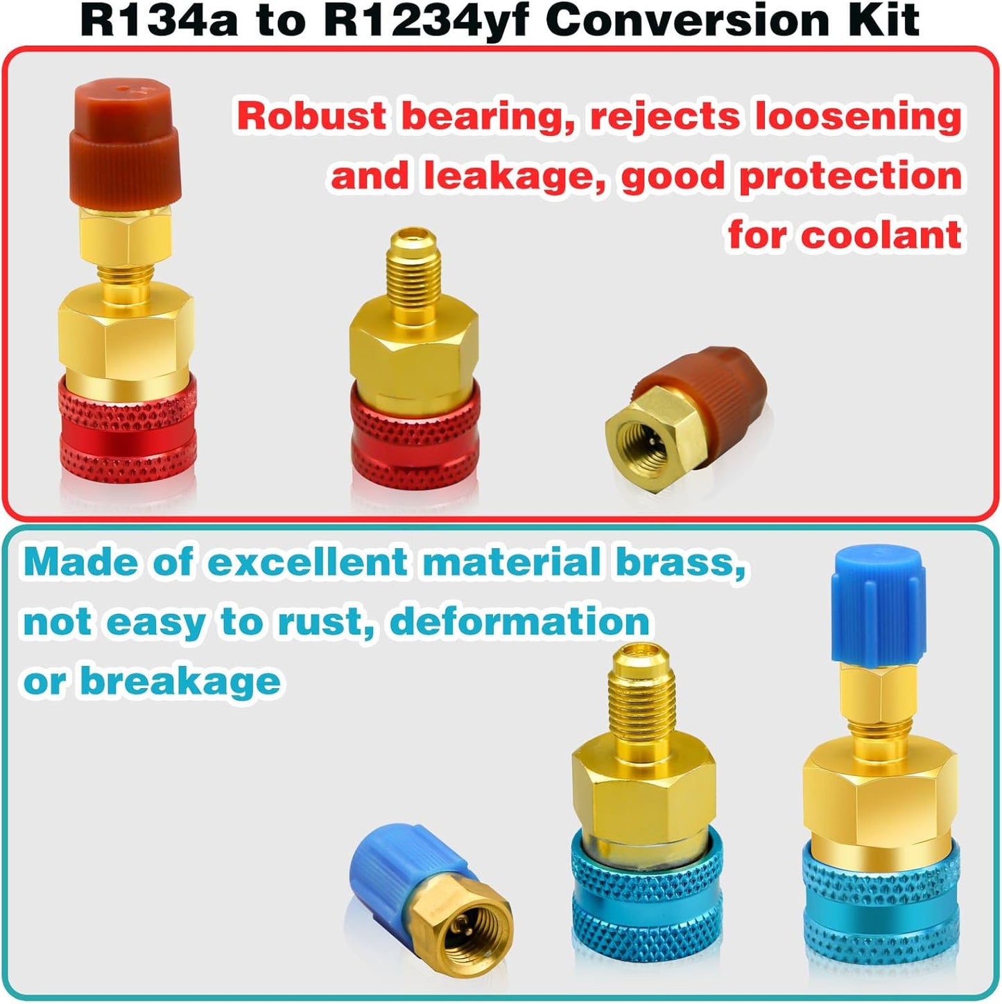 2 pcs R1234yf to R134a adapter kit — view 7