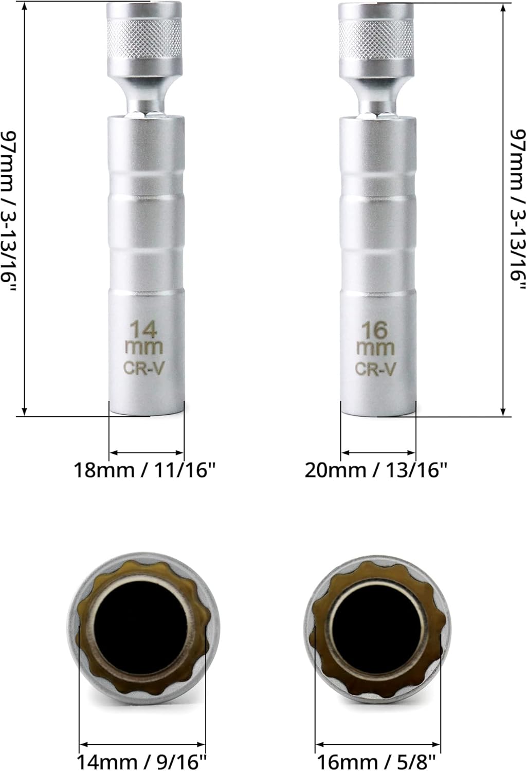 14mm 16mm swivel spark plug socket — view 7