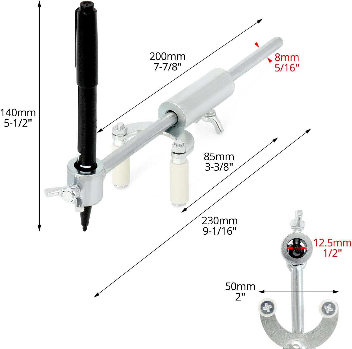 Auto body repair scriber tool set — view 7