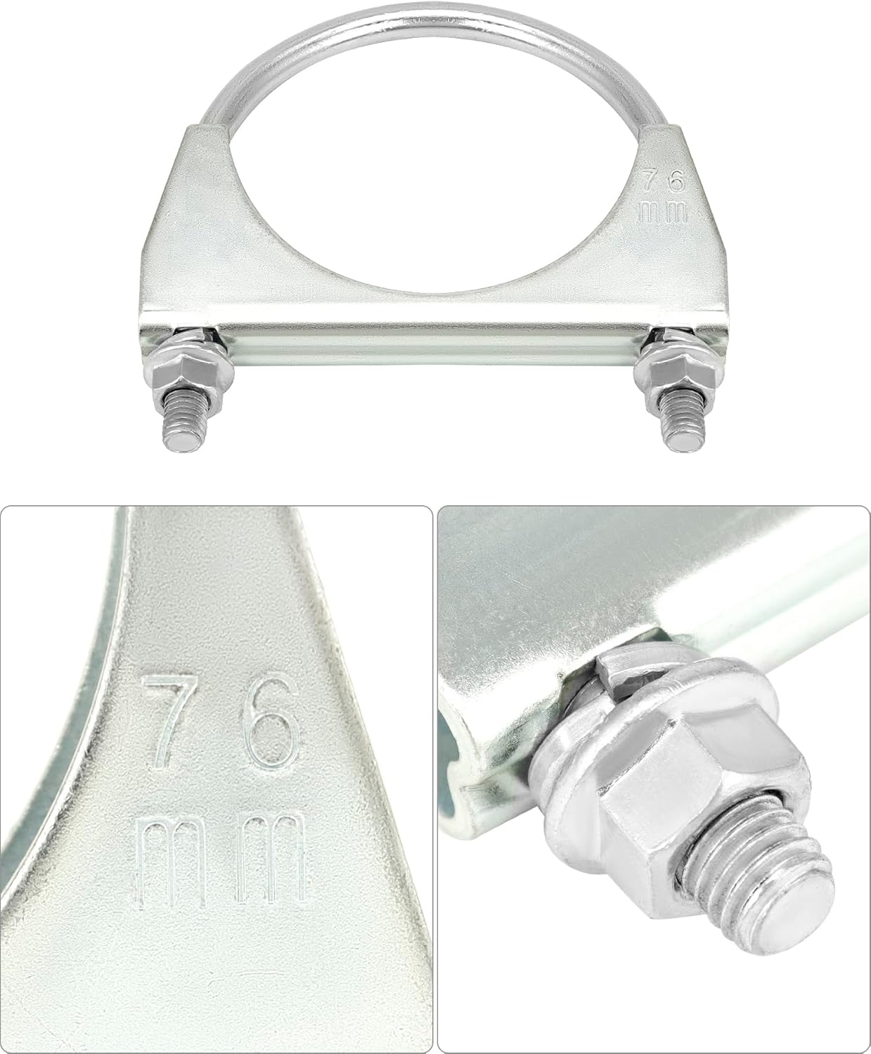 3 inch U-bolt muffler exhaust hook — view 6
