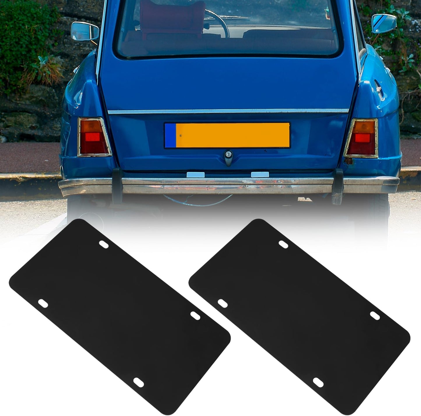 2 pcs license plate reinforce plate — view 9