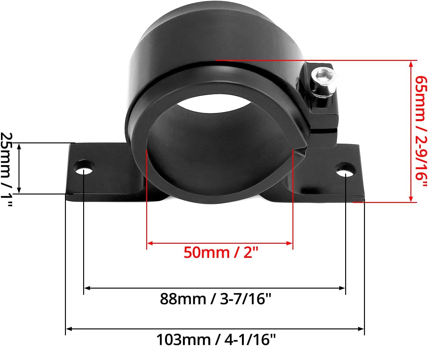 2 pack 50mm fuel pump clamp holder — view 7