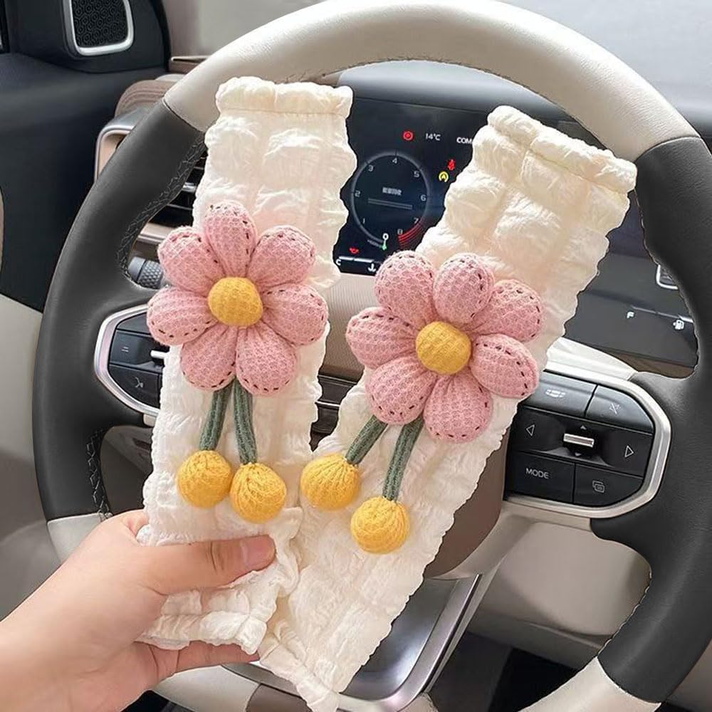 2 pack floral car seat belt pads — view 2