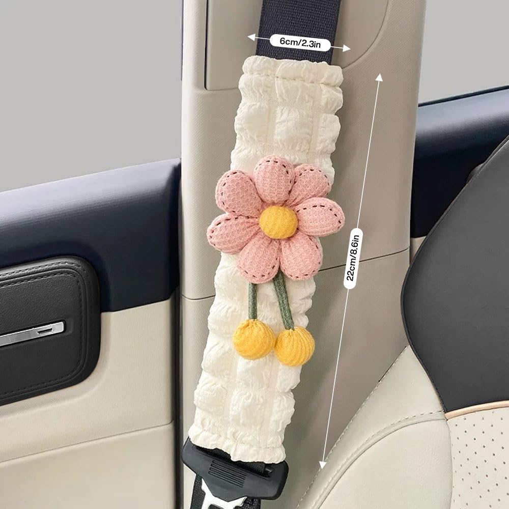 2 pack floral car seat belt pads — view 6