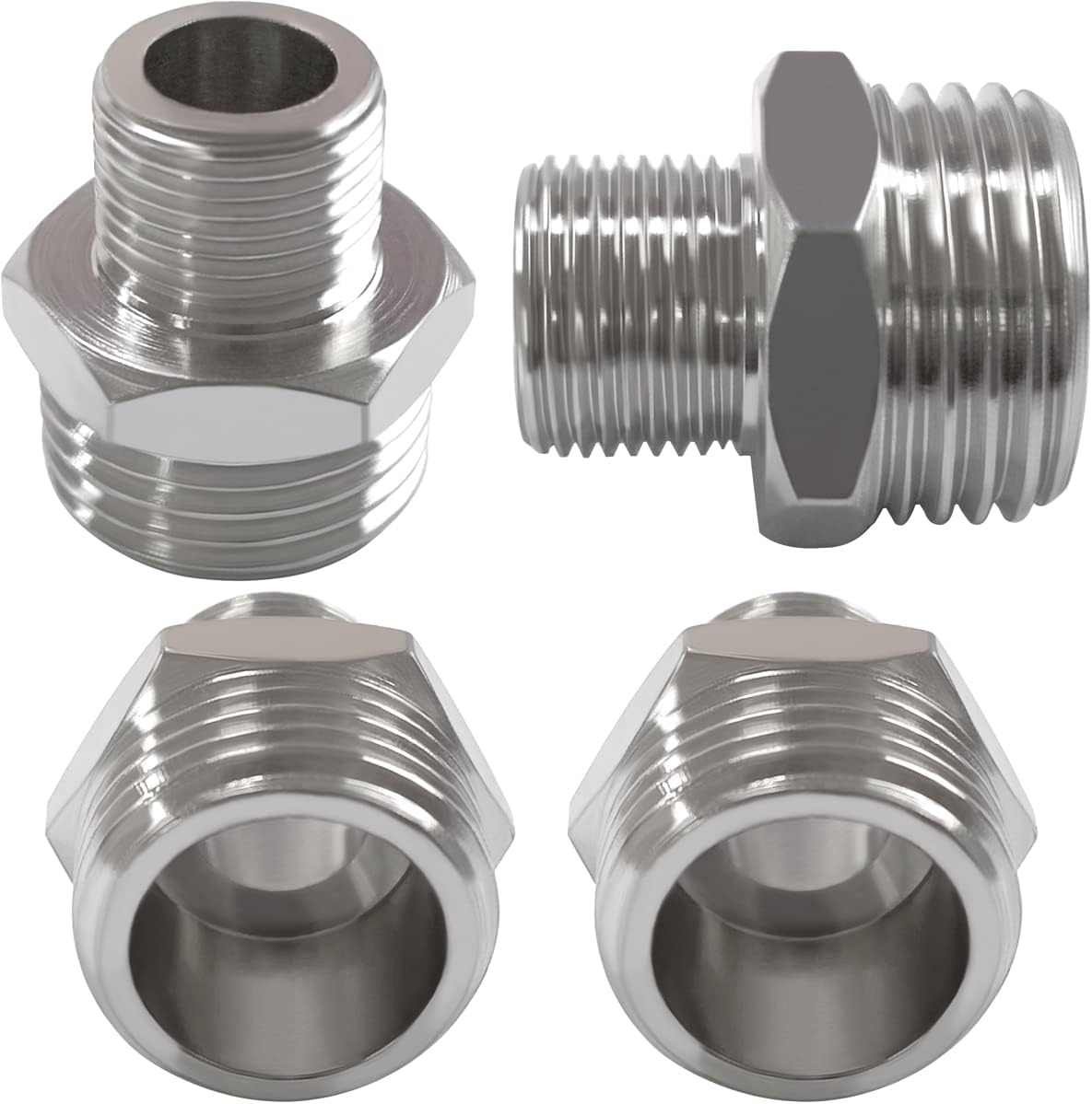 RV brass faucet adapter 4-pack — view 2