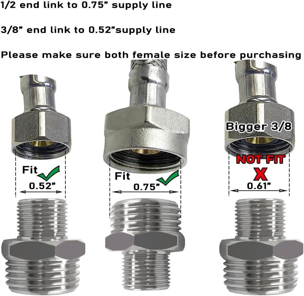 RV brass faucet adapter 4-pack — view 3