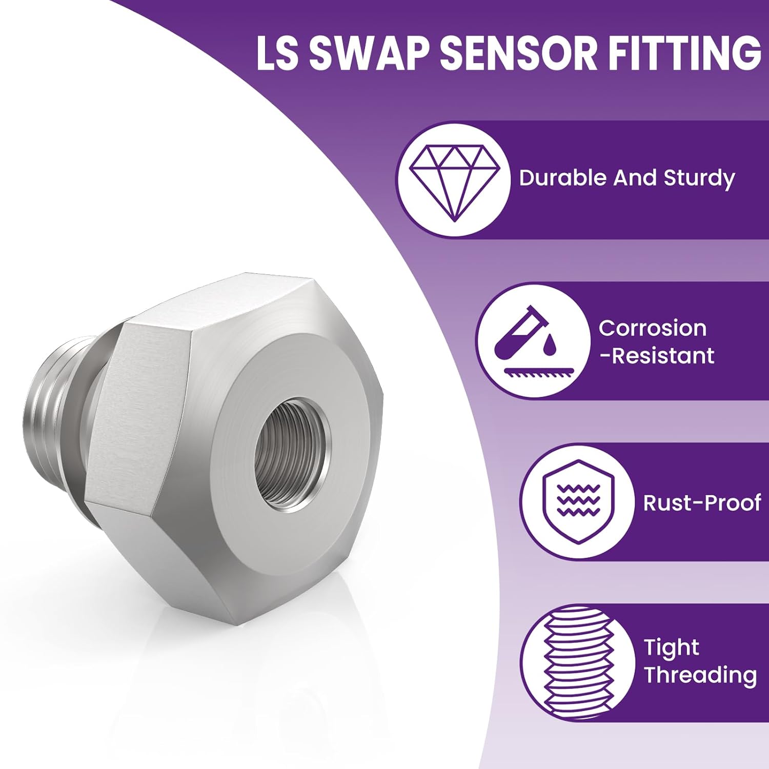 2 pcs LS oil pressure sensor adapter — view 4