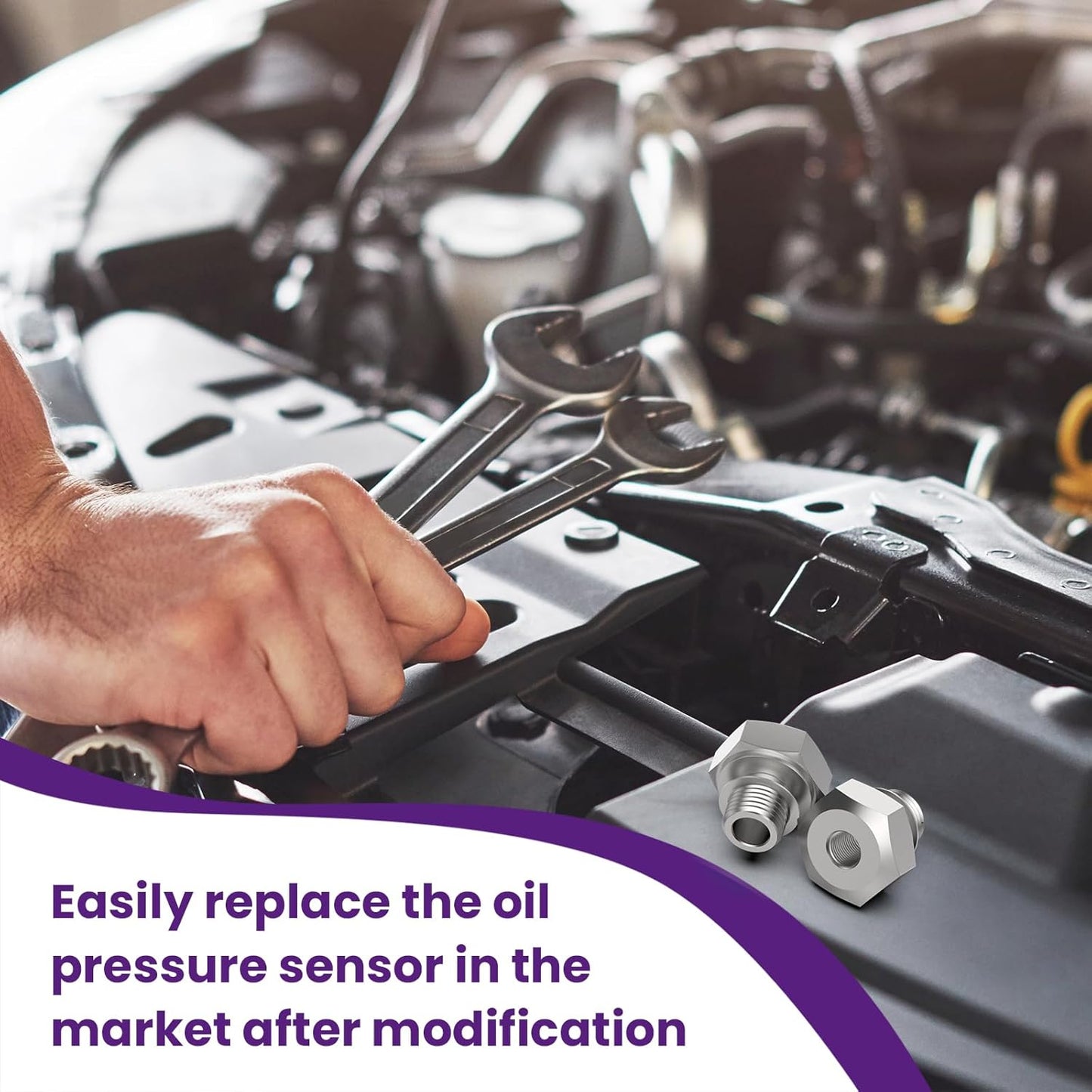 2 pcs LS oil pressure sensor adapter — view 8