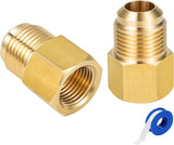 2 pcs brass flare adapter 3/8 to 1/2 — view 2