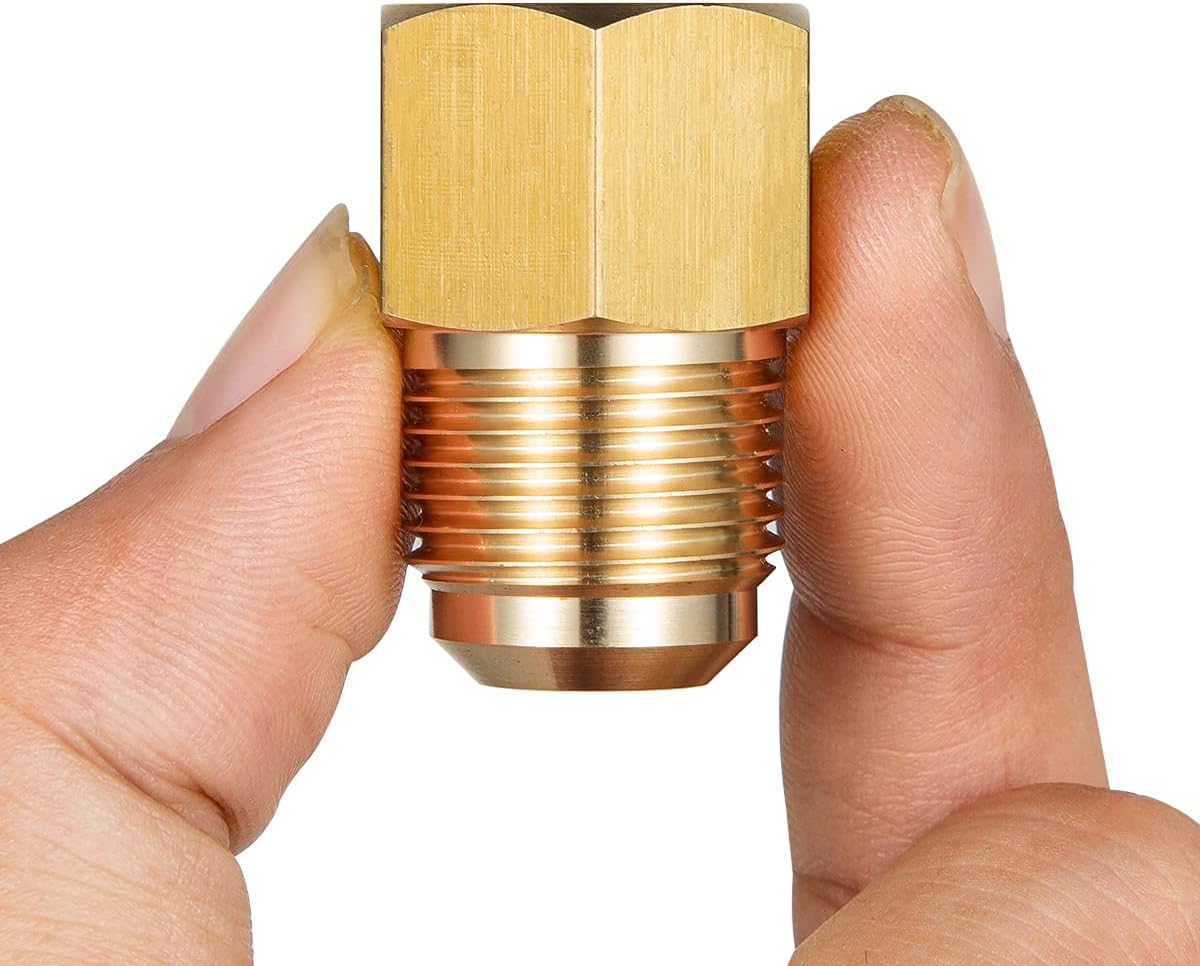 2 pcs brass flare adapter 3/8 to 1/2 — view 7