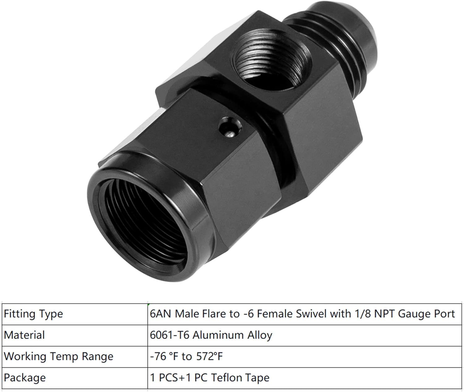 6AN fuel pressure take-off adapter — view 4