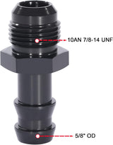 10AN to 5/8 hose barb adapter — view 4