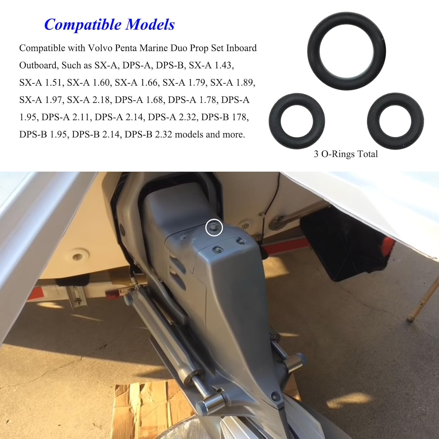 3 O-rings set Volvo Penta outdrive — view 5