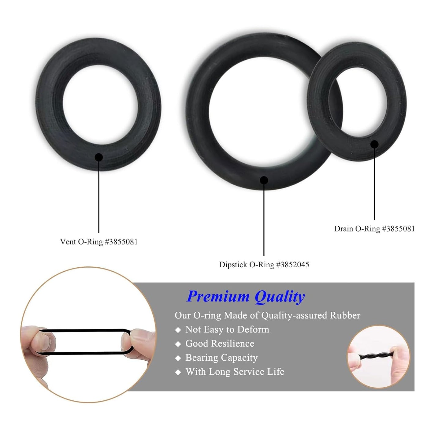 3 O-rings set Volvo Penta outdrive — view 6