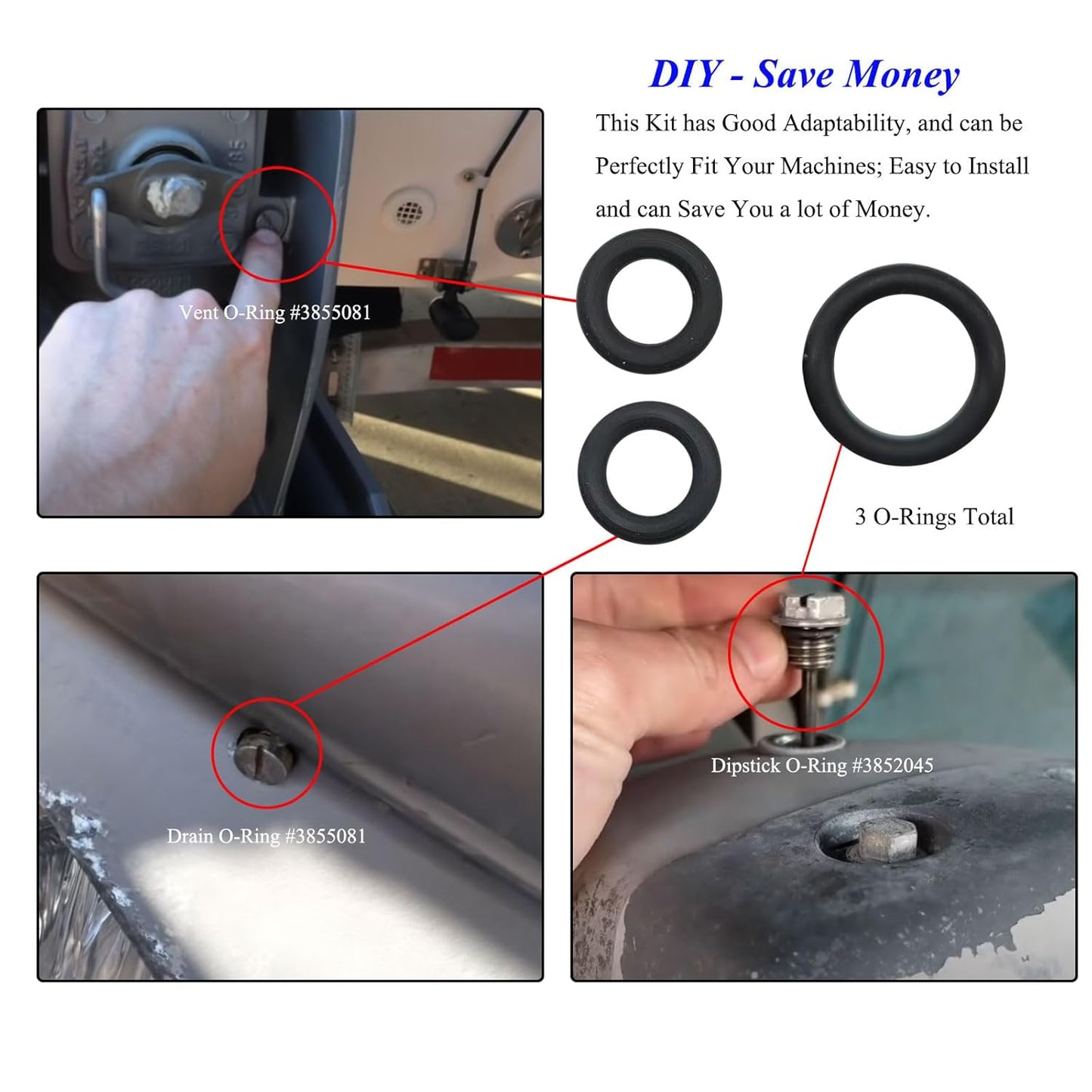 3 O-rings set Volvo Penta outdrive — view 7