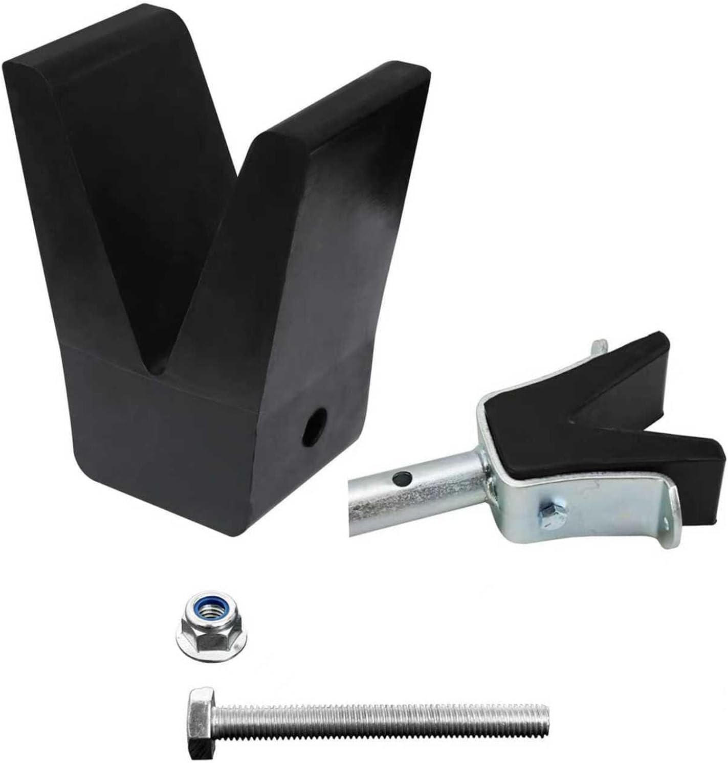 Rubber boat transom saver V-block — view 2