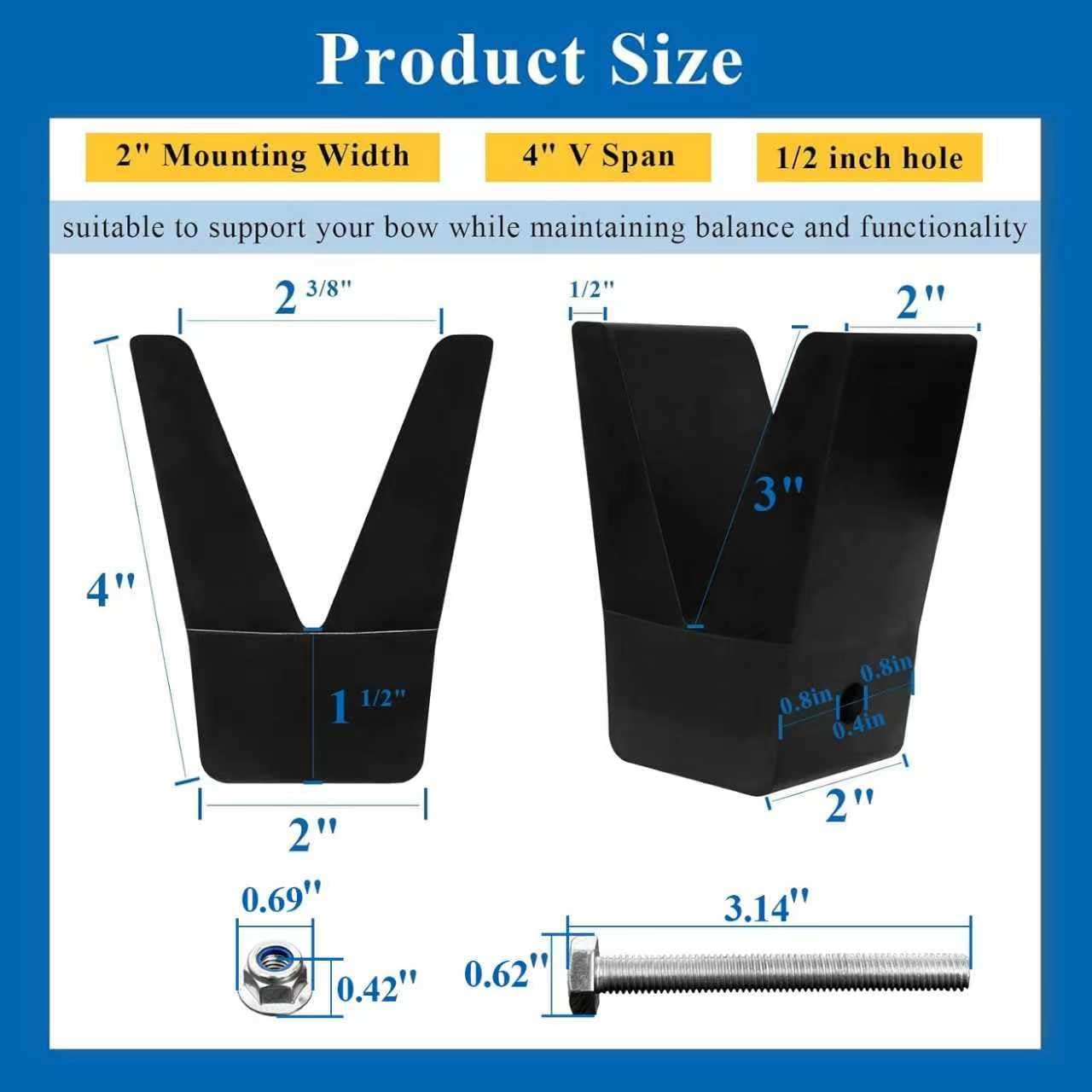 Rubber boat transom saver V-block — view 7