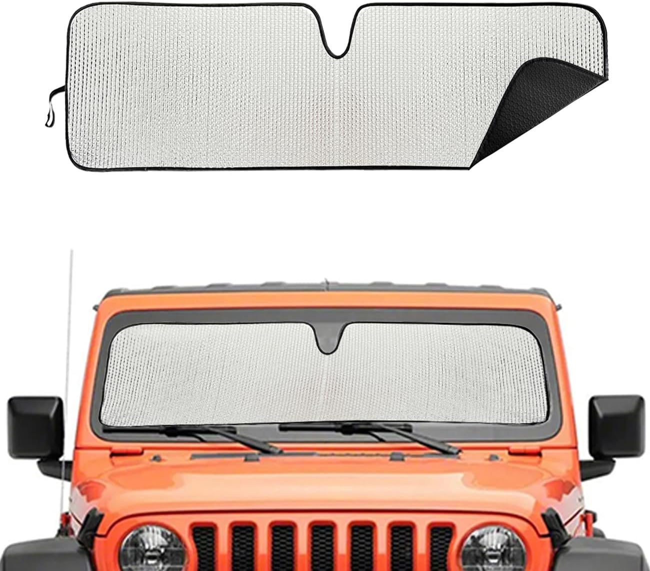 Jeep Wrangler windshield sun shade — view 2
