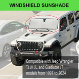 Jeep Wrangler windshield sun shade — view 3