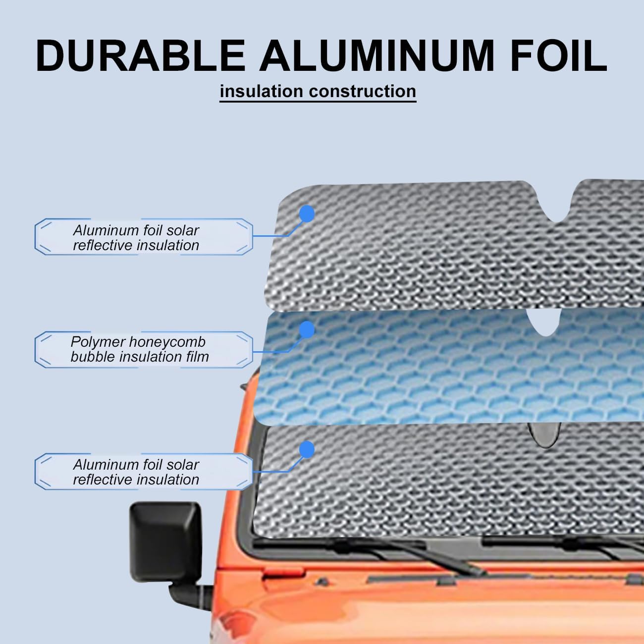 Jeep Wrangler windshield sun shade — view 6