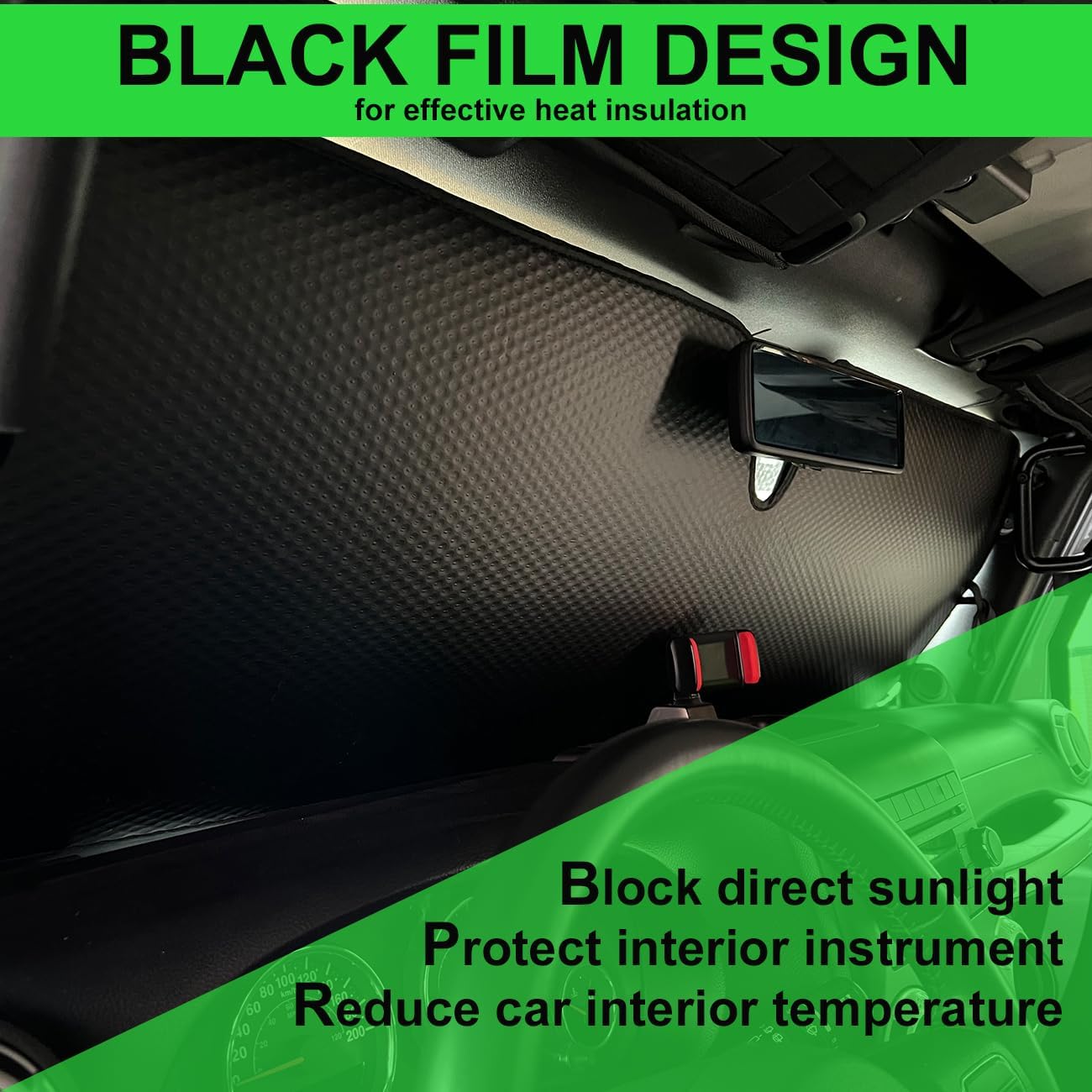 Jeep Wrangler windshield sun shade — view 7