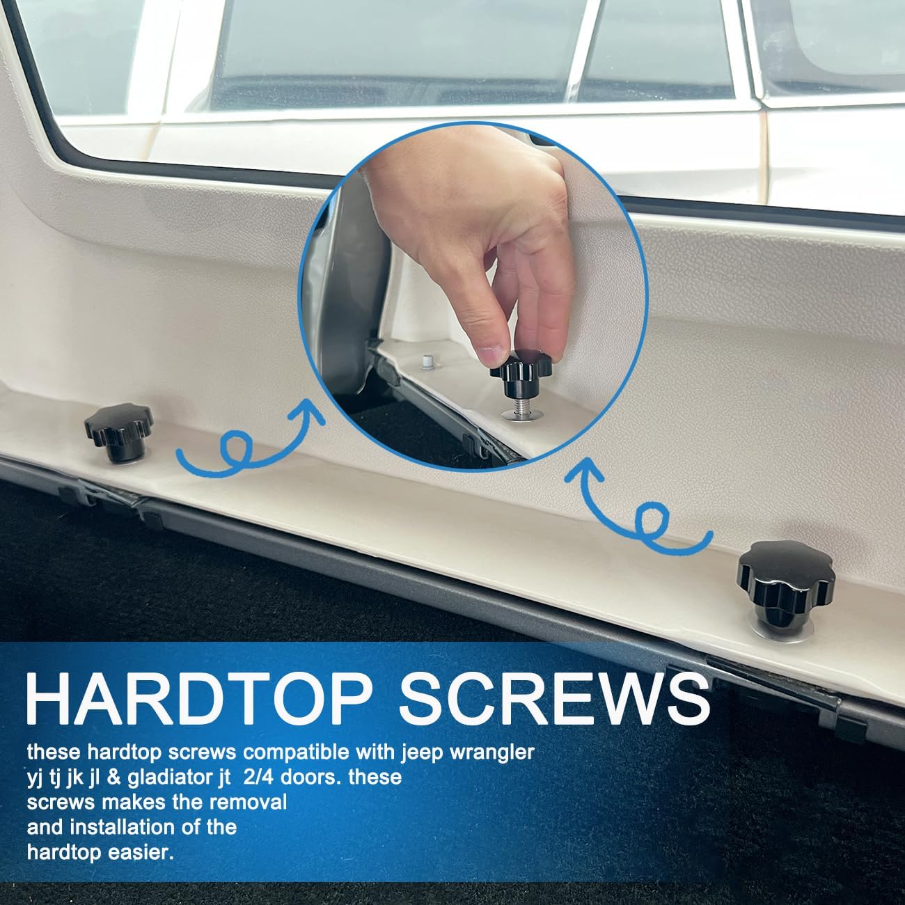 Jeep Wrangler hardtop screw bolt 6-pack — view 3