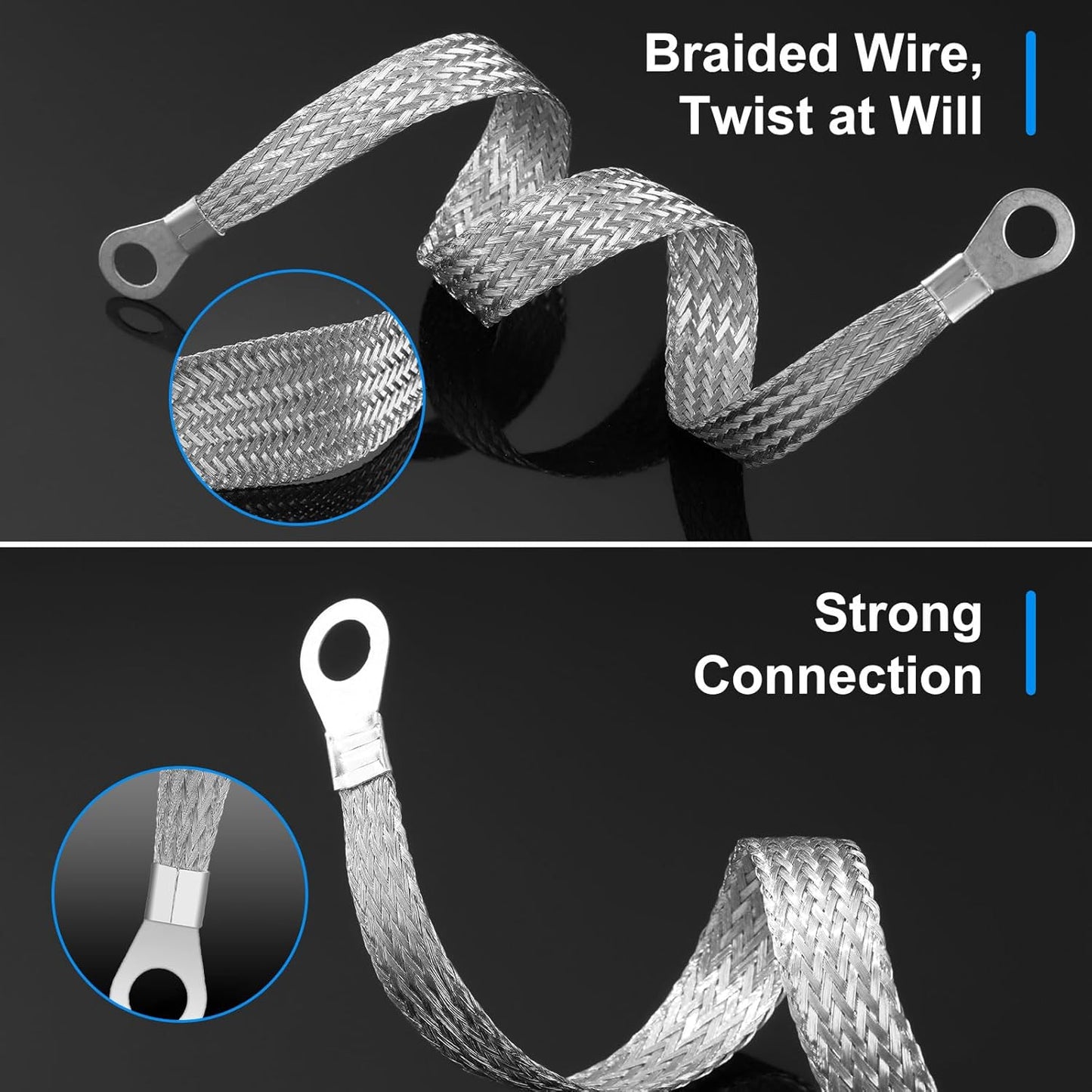 12 pcs 20 inch engine ground straps — view 5