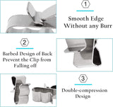 60 pcs stainless steel cable clips — view 6