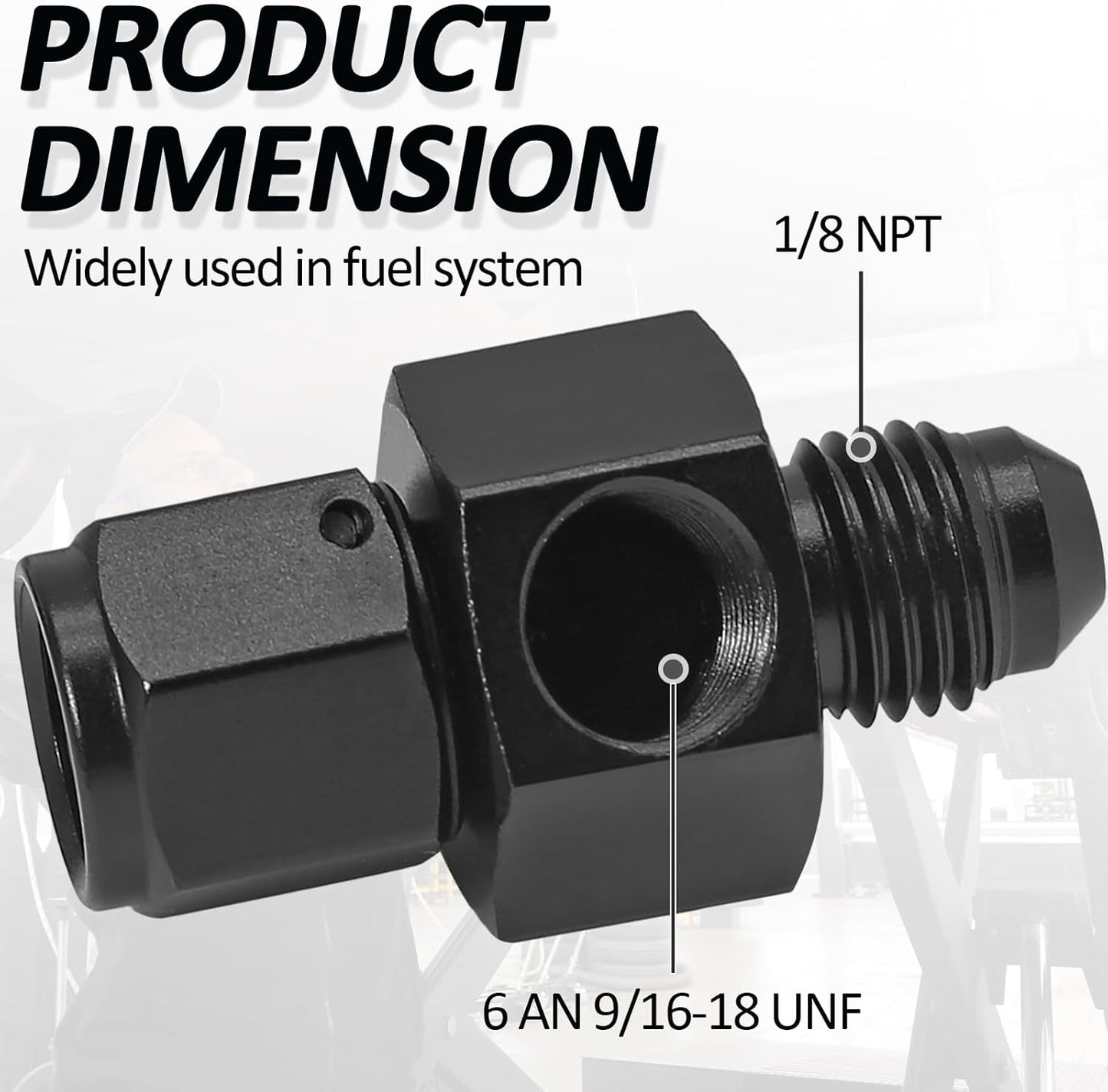 6AN fuel pressure gauge take-off adapter — view 4