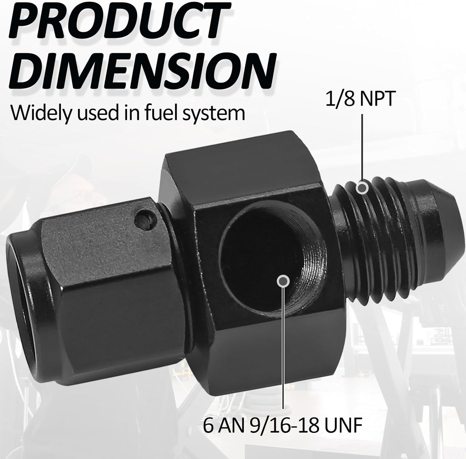 6AN fuel pressure gauge take-off adapter — view 4