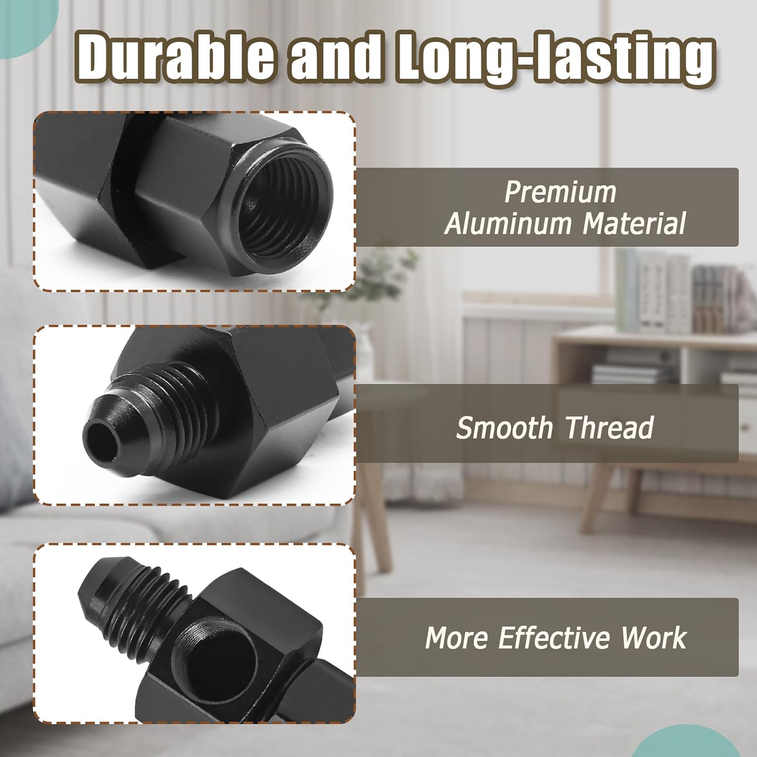 6AN fuel pressure gauge take-off adapter — view 5