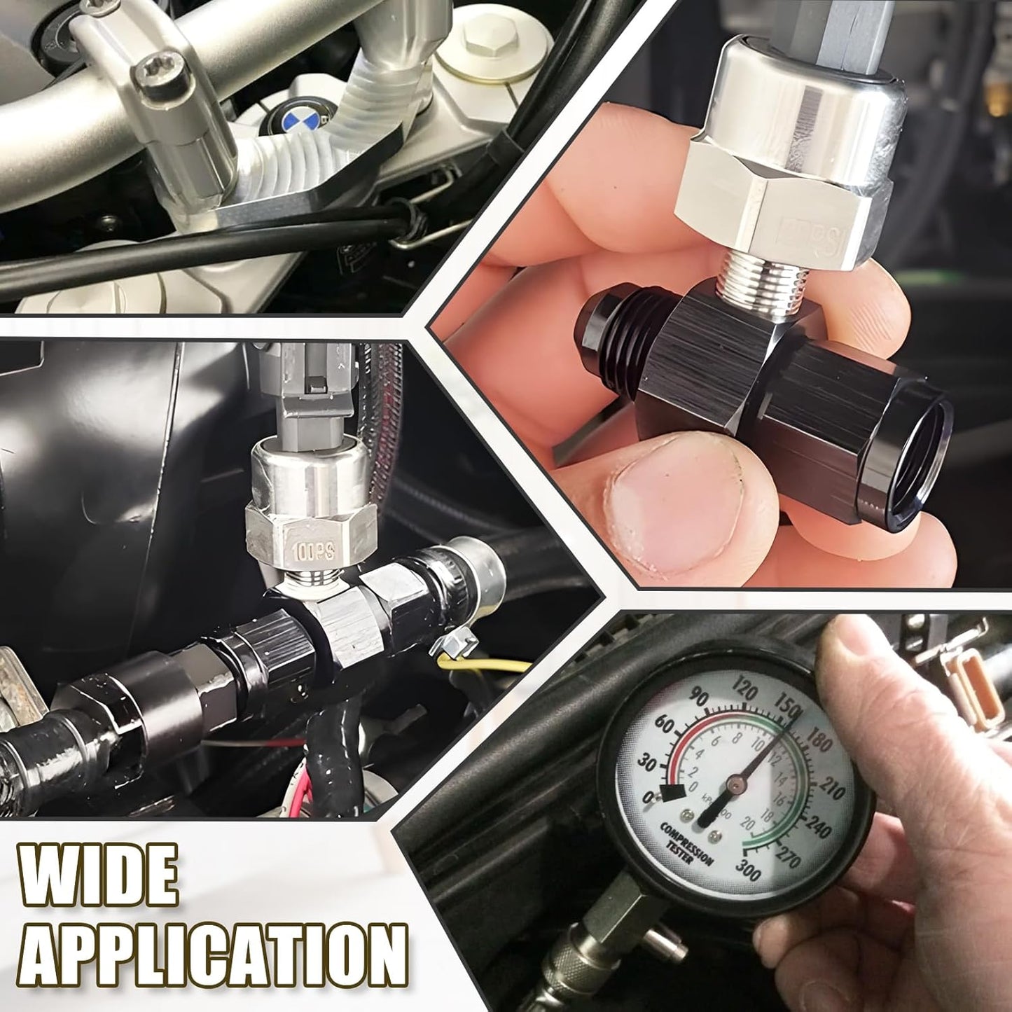6AN fuel pressure gauge take-off adapter — view 8