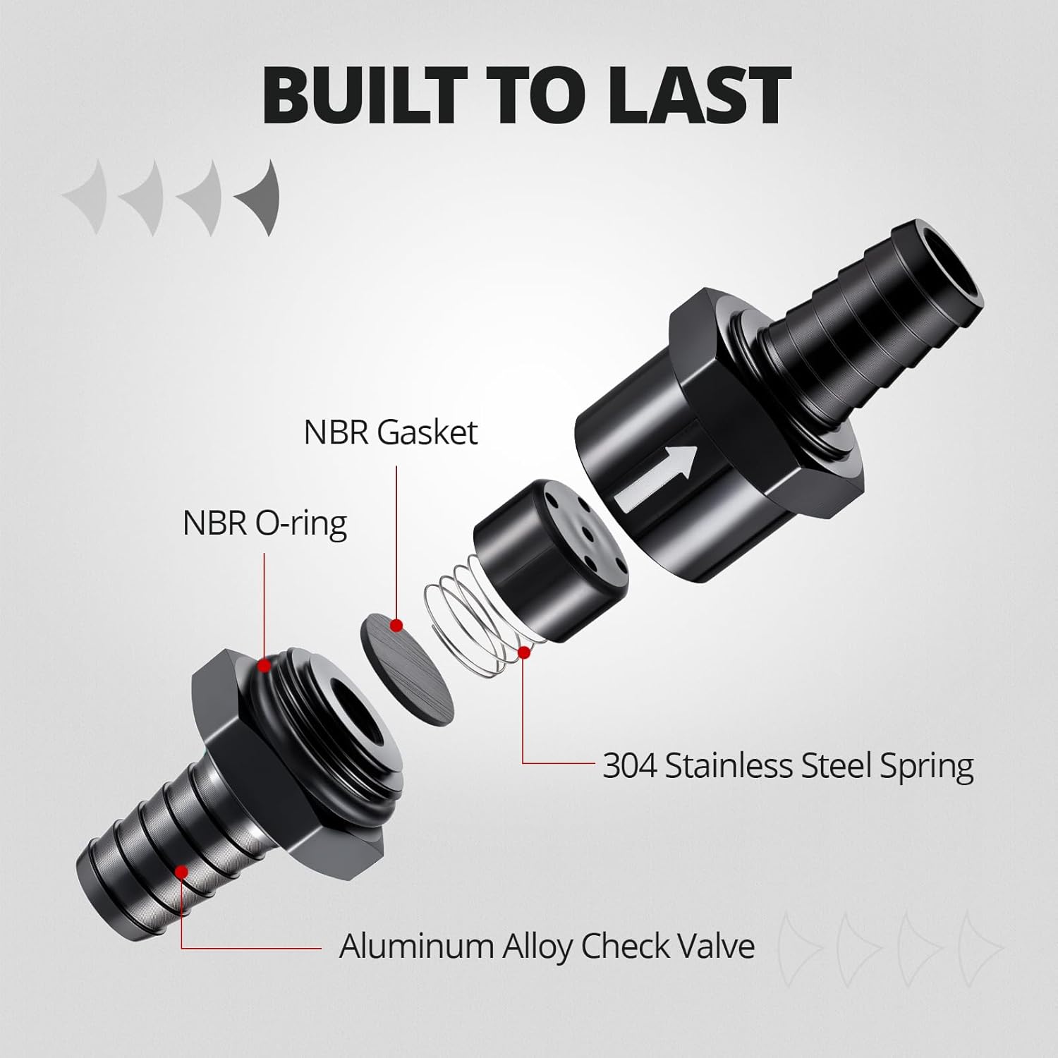 3/8 inch inline fuel check valve 2-pack — view 4