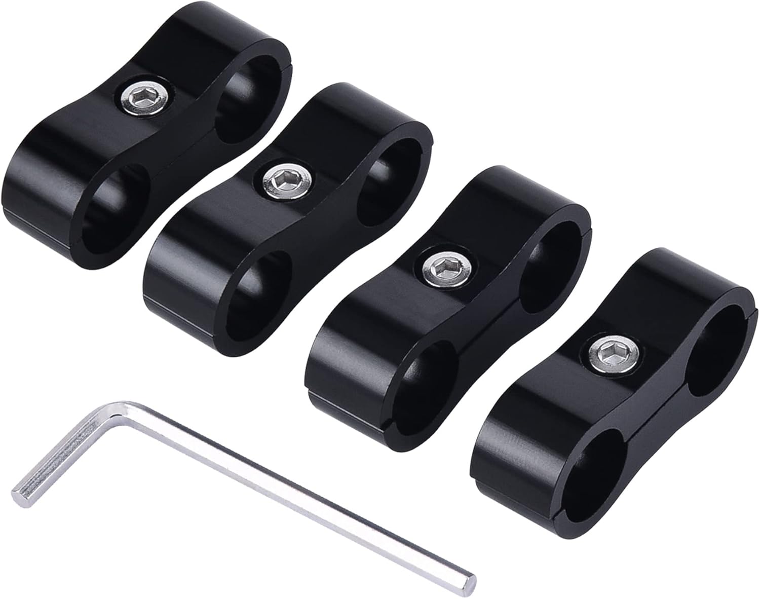 6AN fuel line separator clamp 4-pack — view 2