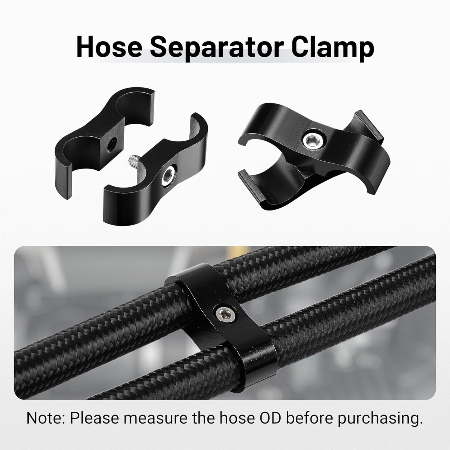 6AN fuel line separator clamp 4-pack — view 3