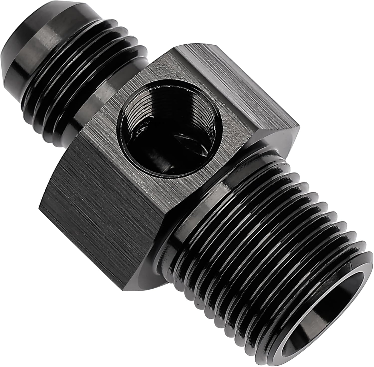 6AN to 3/8 NPT fuel pressure adapter — view 2