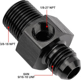 6AN to 3/8 NPT fuel pressure adapter — view 3
