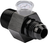6AN to 3/8 NPT fuel pressure adapter — view 5