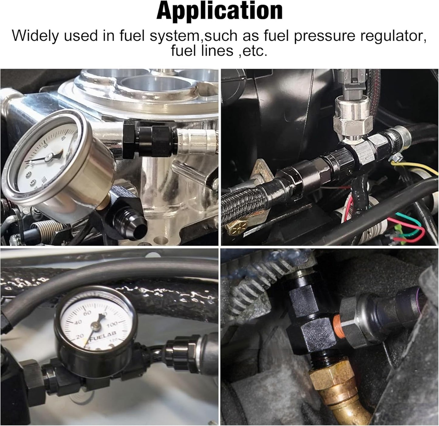 6AN to 3/8 NPT fuel pressure adapter — view 6