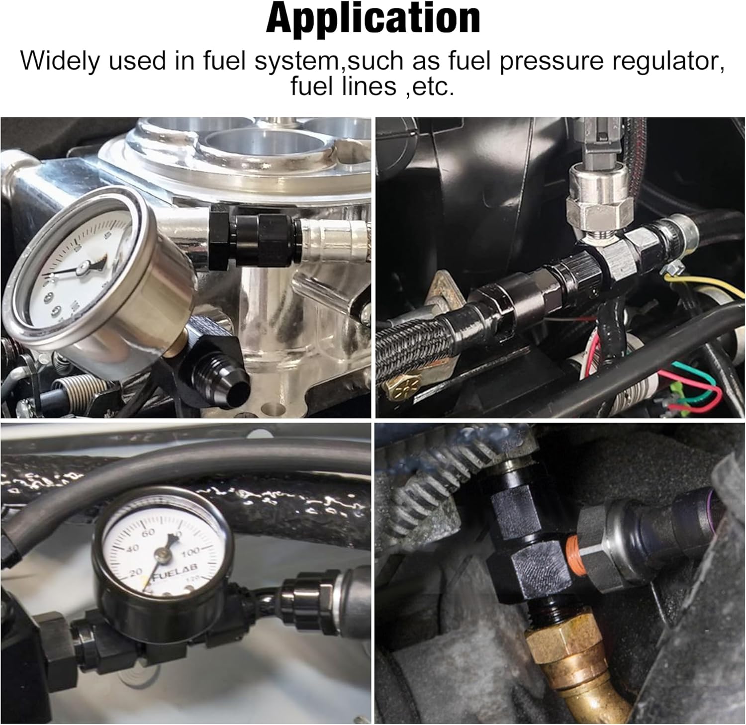 6AN to 3/8 NPT fuel pressure adapter — view 6